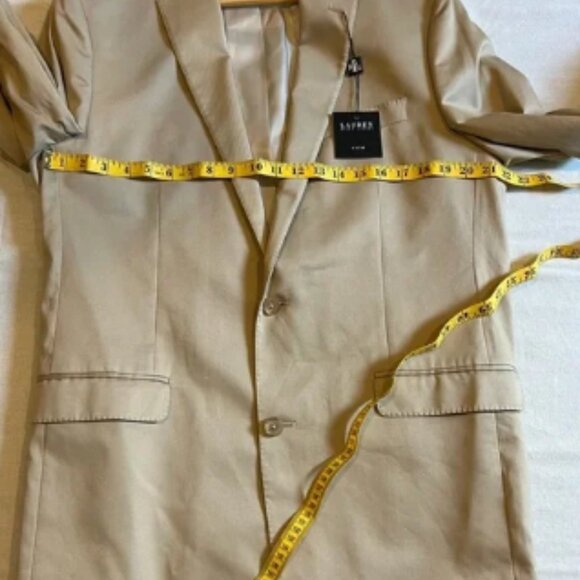 Timeless Classic Ralph Lauren Polo Slim Fit Men's Khaki Beige Blazer Size 43L - Picture 4 of 6